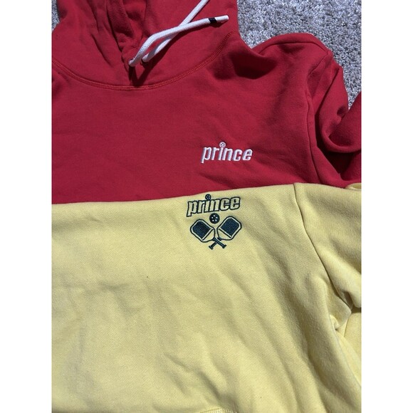 Two Prince‎ Pickleball Unisex Size Large Hoodie Pullover Sweatshirt Red Yellow - Picture 4 of 7